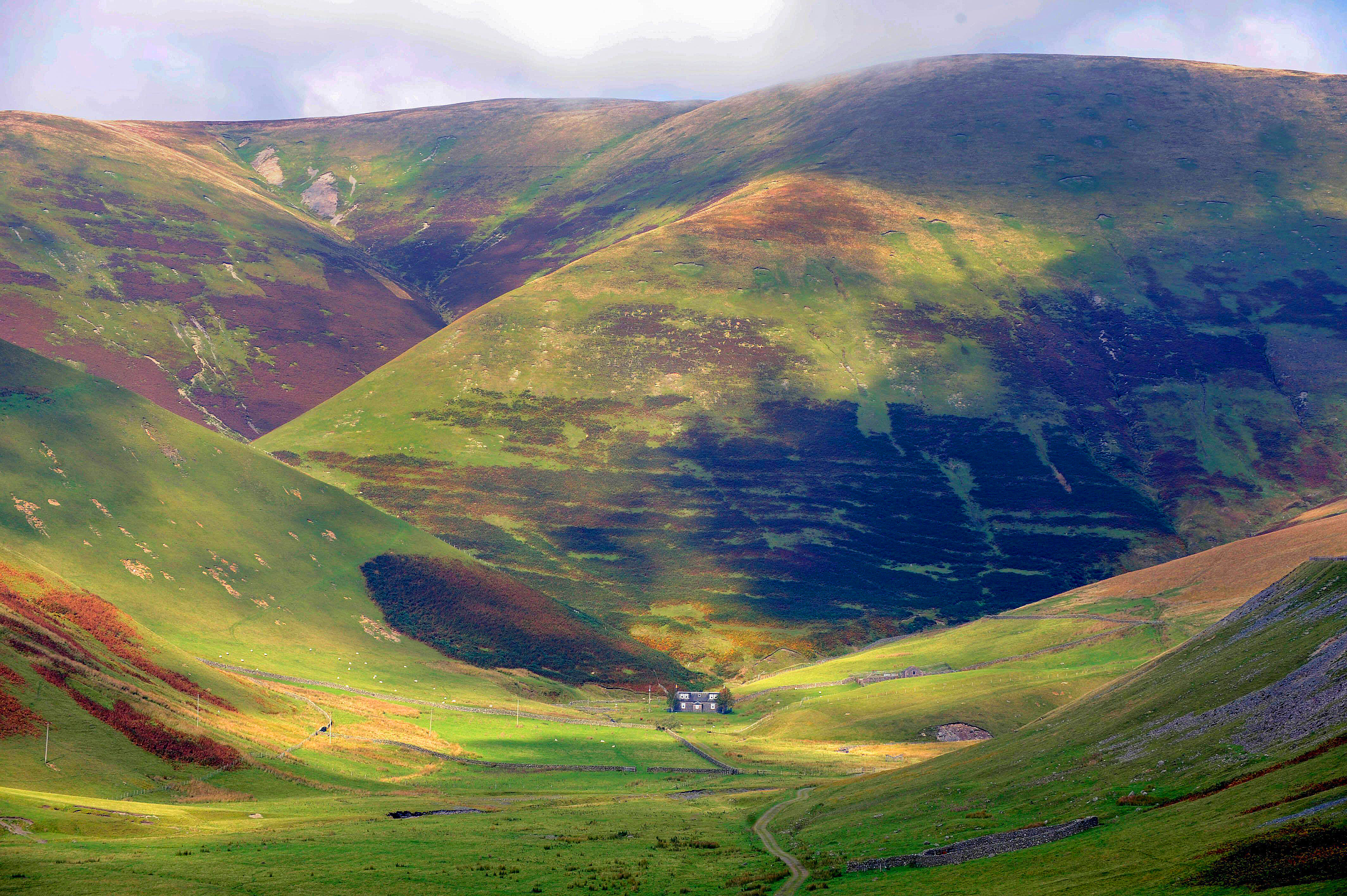 The Dalveen Pass in the Lowther Hills, Dumfries & Galloway, Scotland.